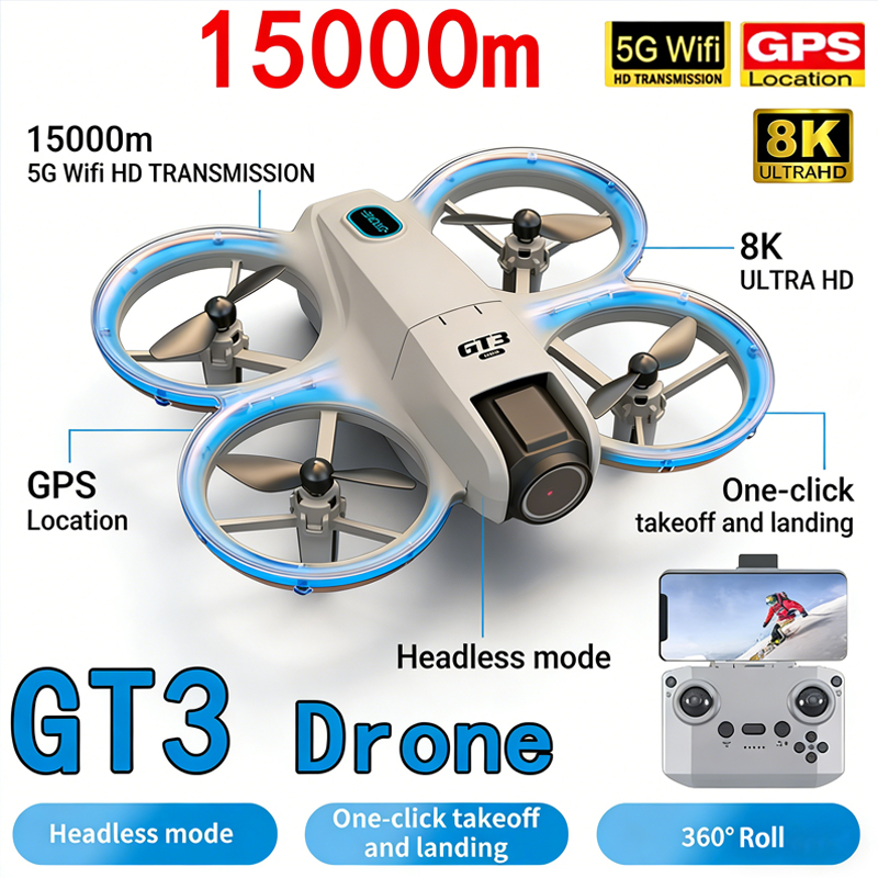Kids Toys Helicopter - Yeni GT3 MAX Drone 8K HD