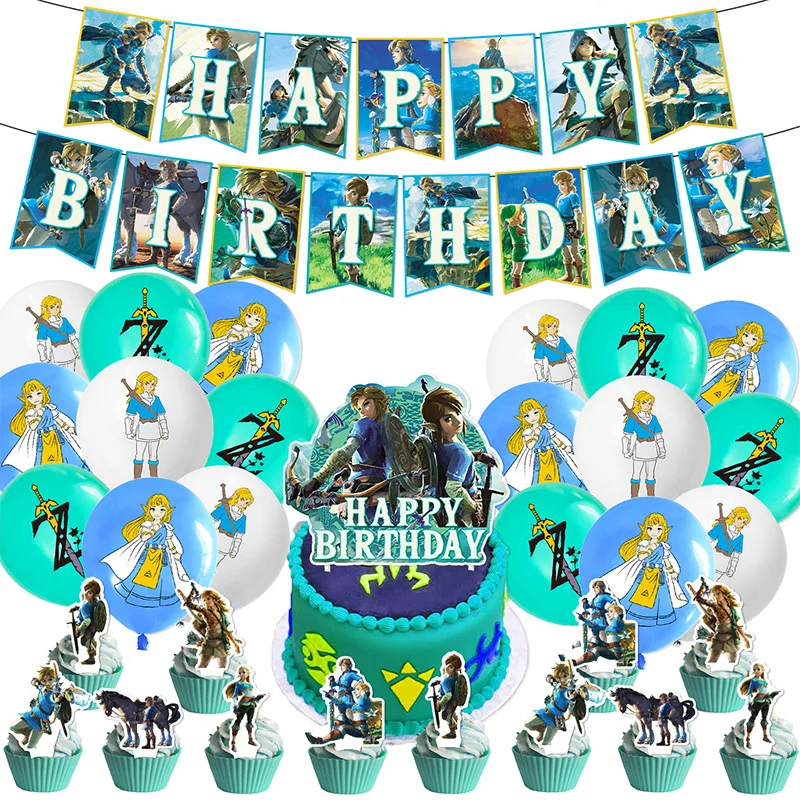 Banner Kids Toys - Karikatür Zelda Tema DIY Balonlar Parti