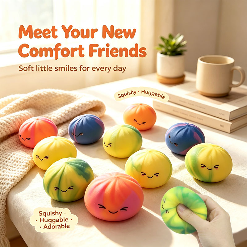 Kids Toys Dumplings - 2026 Yeni Gökkuşağı Renkli Mantı Şeklinde