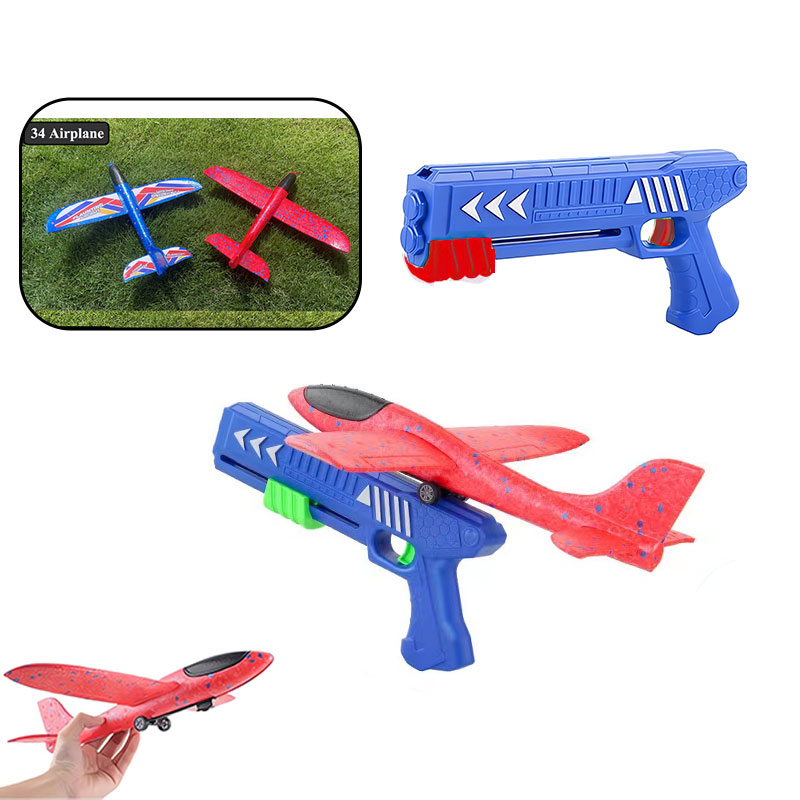 Catapult Launcher Toy - HH Kids 24/34cm Köpük Uçak Fırlatıcı