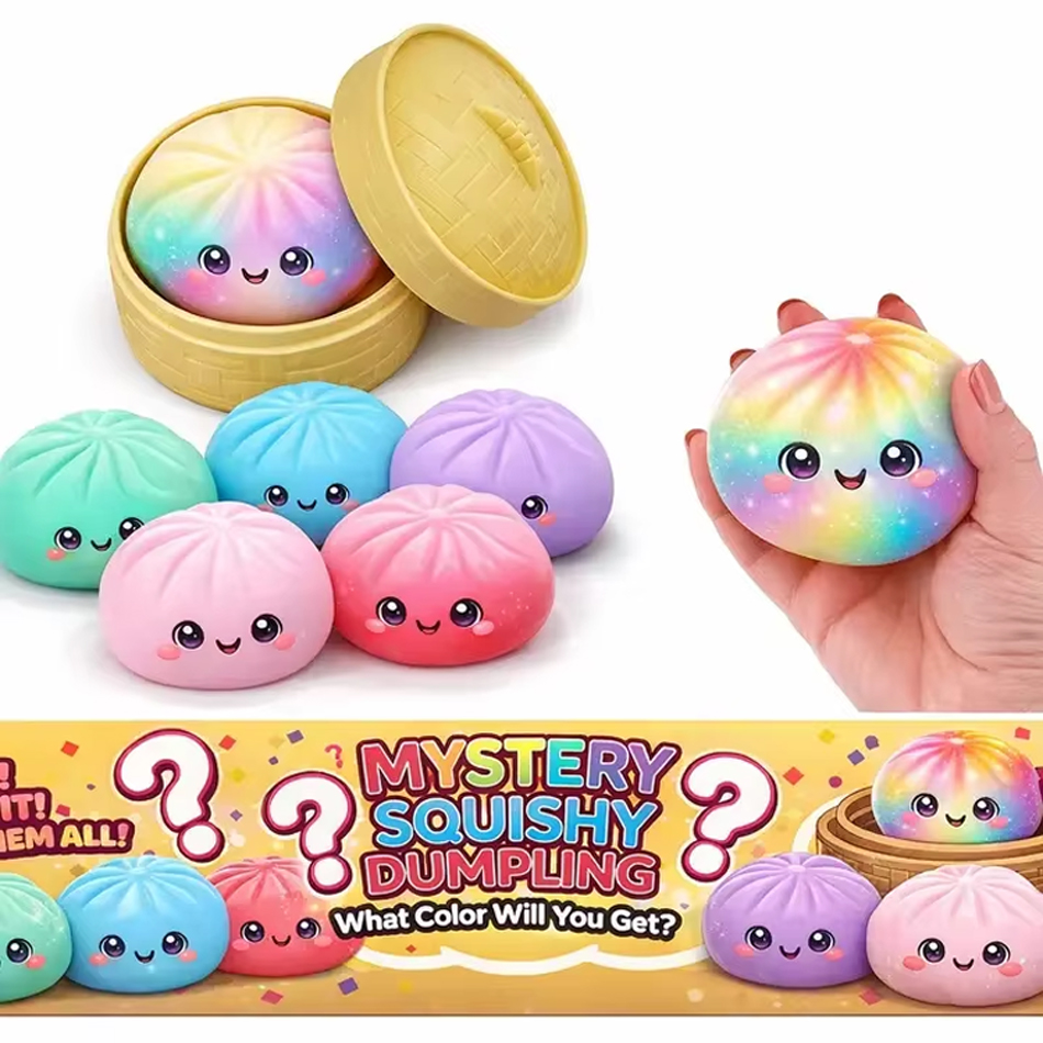Kids Toys Dumplings - Yumuşak Maltoz Hamur Topu: Şeffaf Renkli