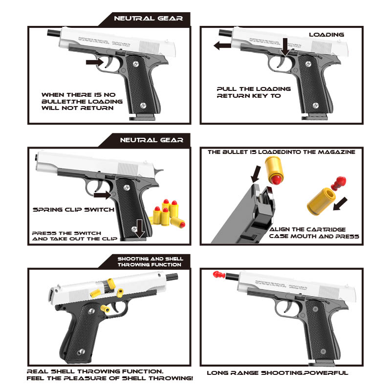 M1911 Colt Oyuncak Silahşör Ta - Catapult Launcher Toy incelemesi ve fiyatı