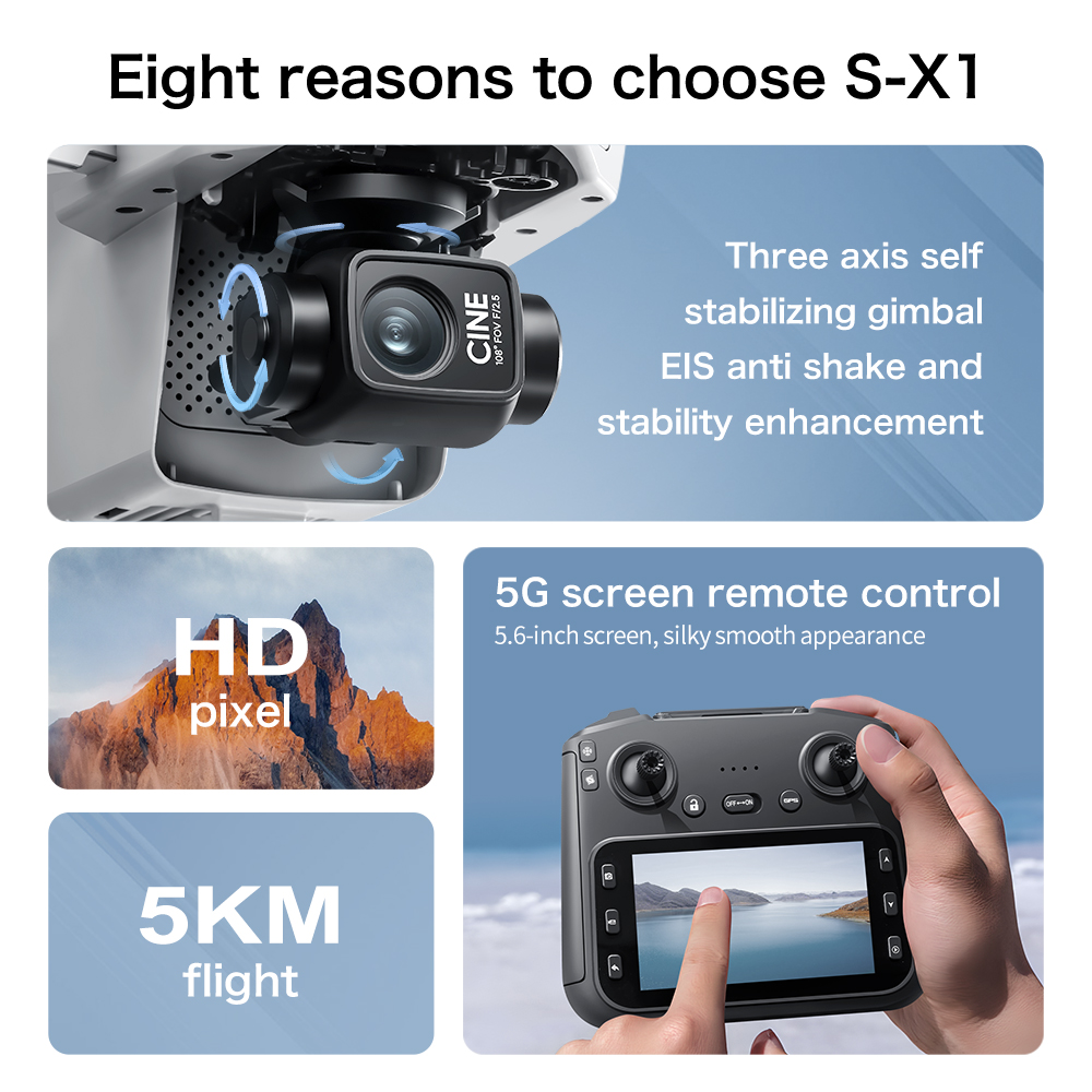 Orijinal S-X1 Drone 8K HD Prof - Kids Toys Videos incelemesi ve fiyatı